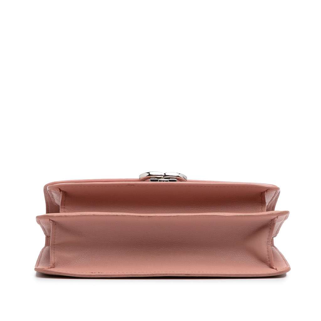 Chanel Large Quilted Goatskin CC Box Flap Pink Leather Good - Inside View
