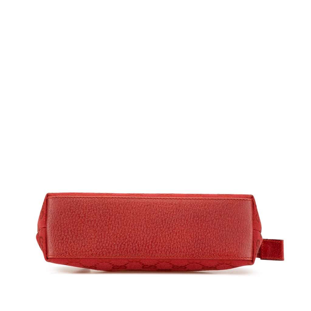 Gucci GG Canvas Cosmetic Pouch Red Canvas Good condition - Inside View