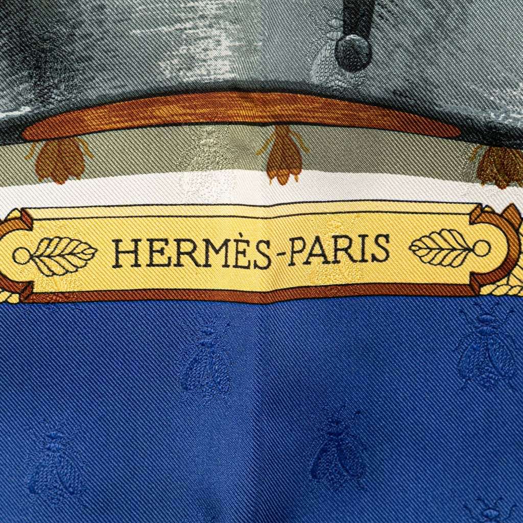 Hermès Napoleon Silk Scarf Blue Silk Very good condition - Inside View