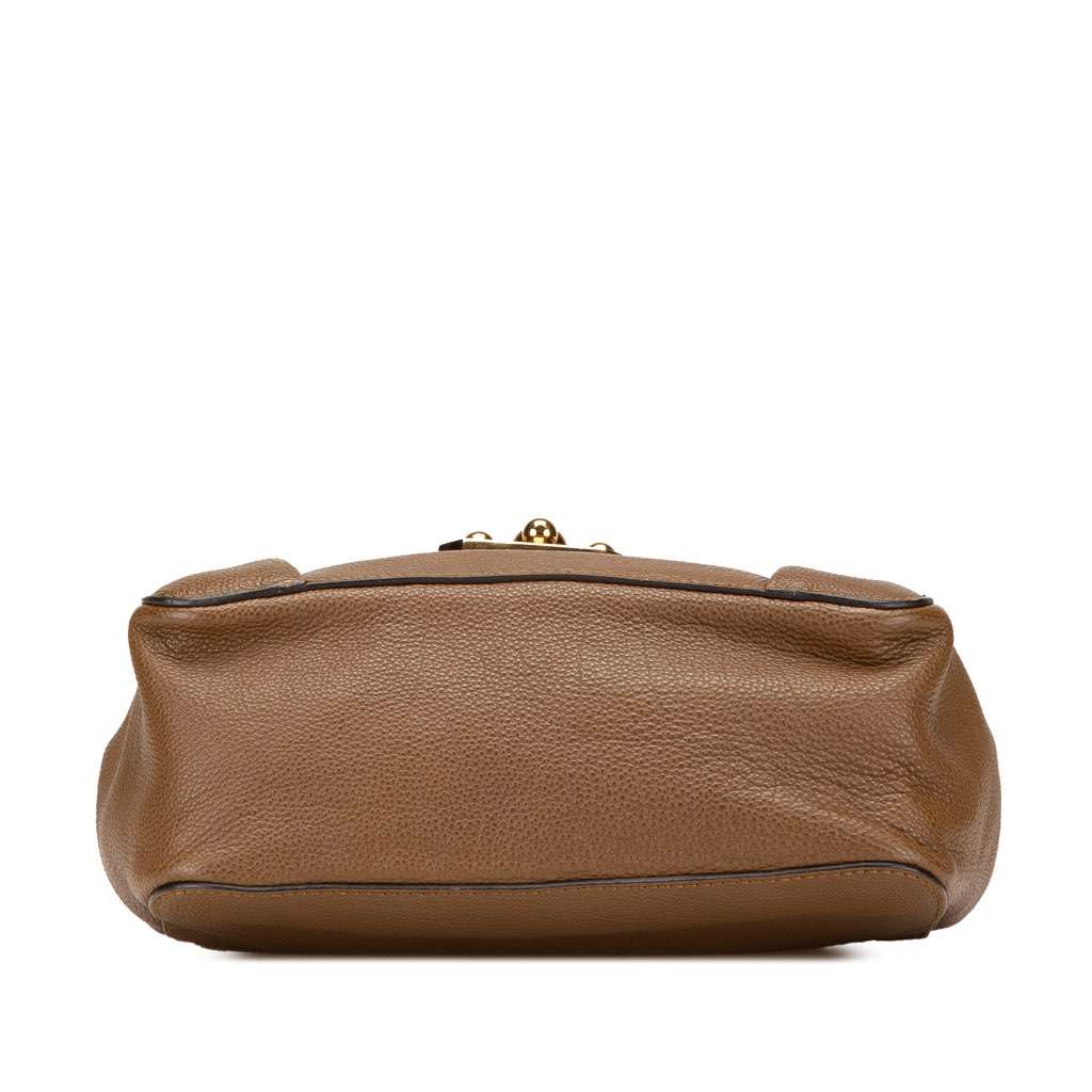Chloé Small Leather Elsie Crossbody Brown Leather Good condition - Inside View