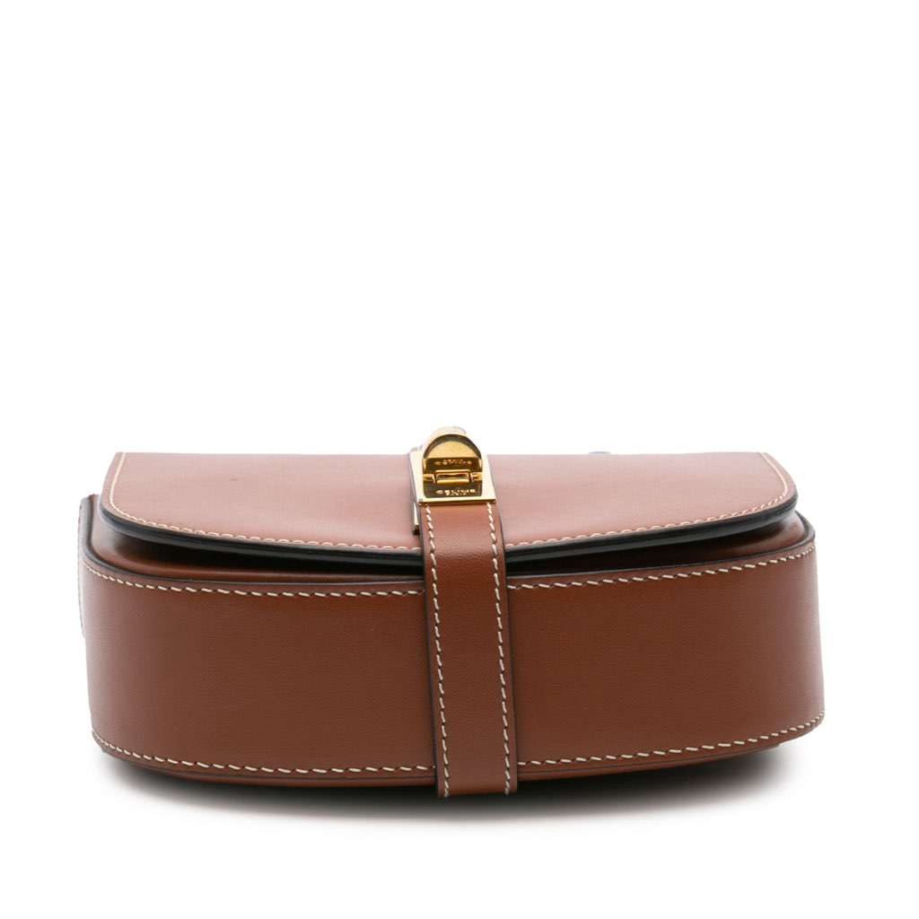 Celine Small Leather Besace 16 Wallet On Chain Brown Leather Very good condition - Inside View