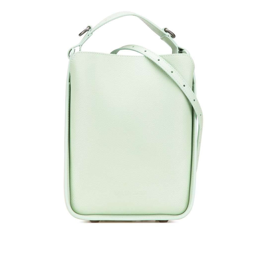 Balenciaga Pebbled Calfskin Tool 2.0 North South XS Tote Green Leather Very good condition - Front View