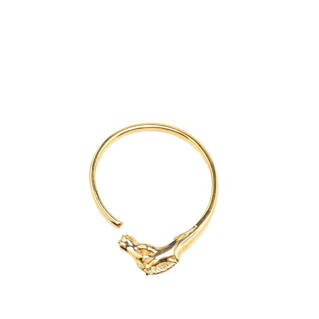 Hermès Gold Plated Tete de Cheval Horse Bangle Gold Metal Good condition - Model View
