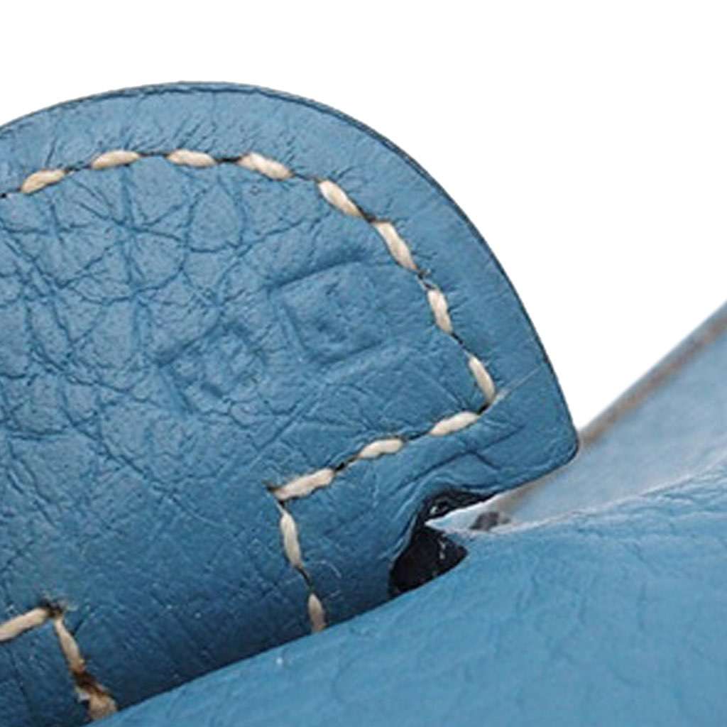 Hermès Clemence Evelyne I GM Blue Leather Very good - Box View