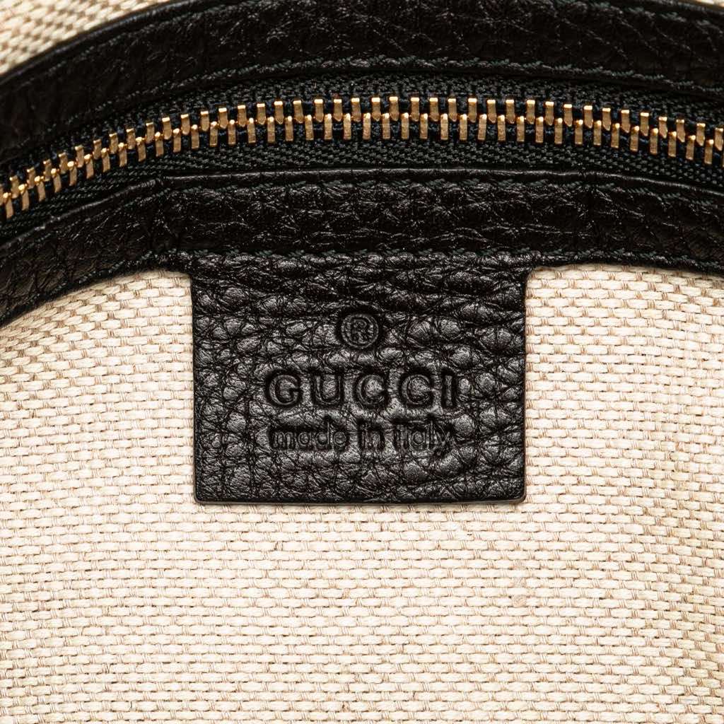 Gucci Medium Pebbled Calfskin Soho Boston Bag Black Leather Good - Box View