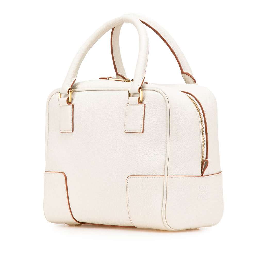 Loewe Leather Amazona Square 19 White Leather Very good - Back View