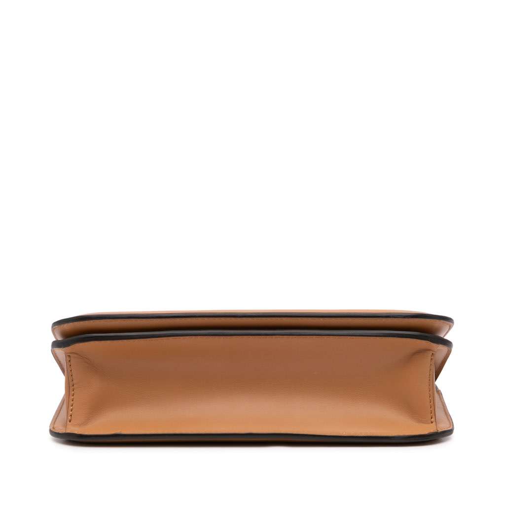 Fendi Calfskin Vitello King Nubuck Pequin Karligraphy Pocket Shoulder Bag Brown Leather Very good - Inside View