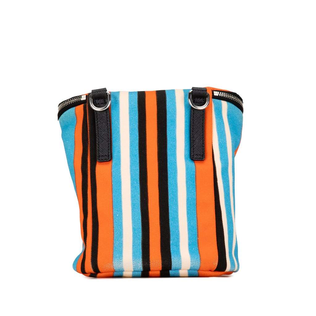 Prada Canapa Baiadera Crossbody Bag Orange Canvas Very good - Inside View