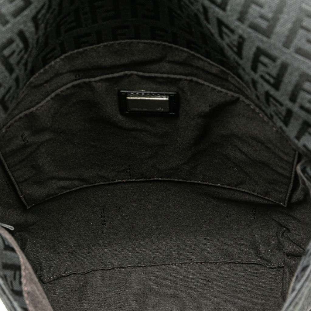 Fendi Zucchino Canvas Crossbody Black Canvas Very good - Model View