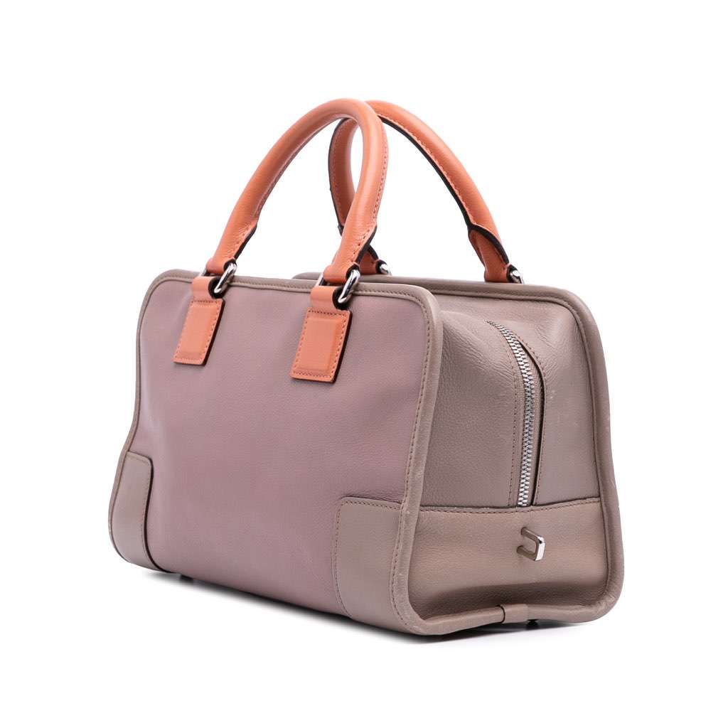 Loewe Tricolor Leather Amazona 28 Pink Leather Fair - Back View