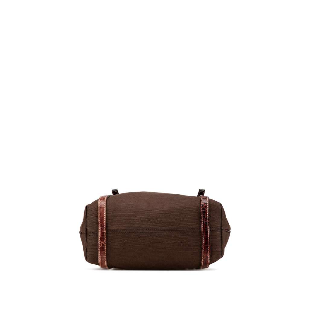 Celine Canvas Tote Brown Canvas Good - Inside View