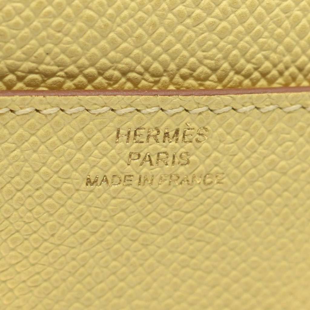 Hermès Epsom Constance Long To Go Wallet Yellow Leather Good condition - Model View