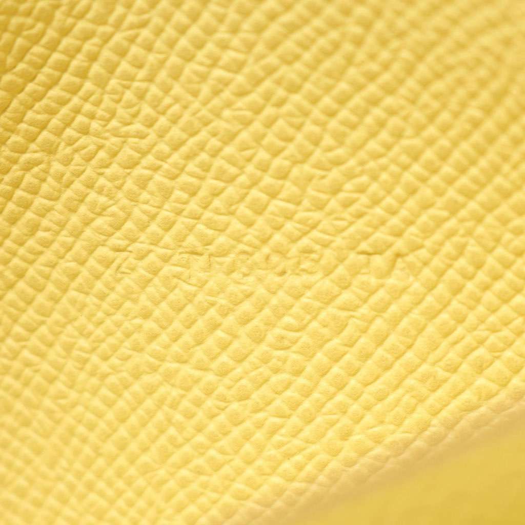 Hermès Epsom Constance Long To Go Wallet Yellow Leather Good condition - Box View