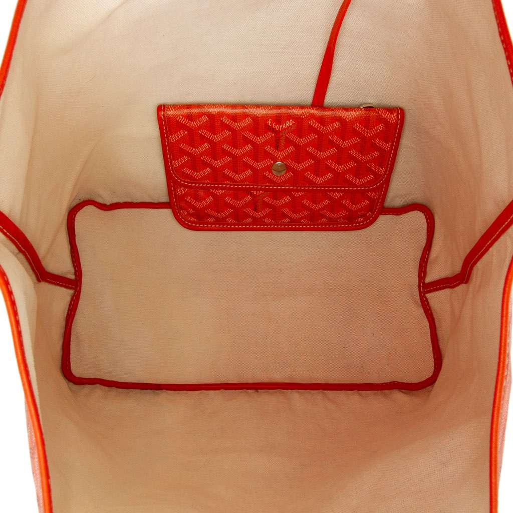 Goyard Goyardine Saint Louis PM Orange Canvas Good - Model View