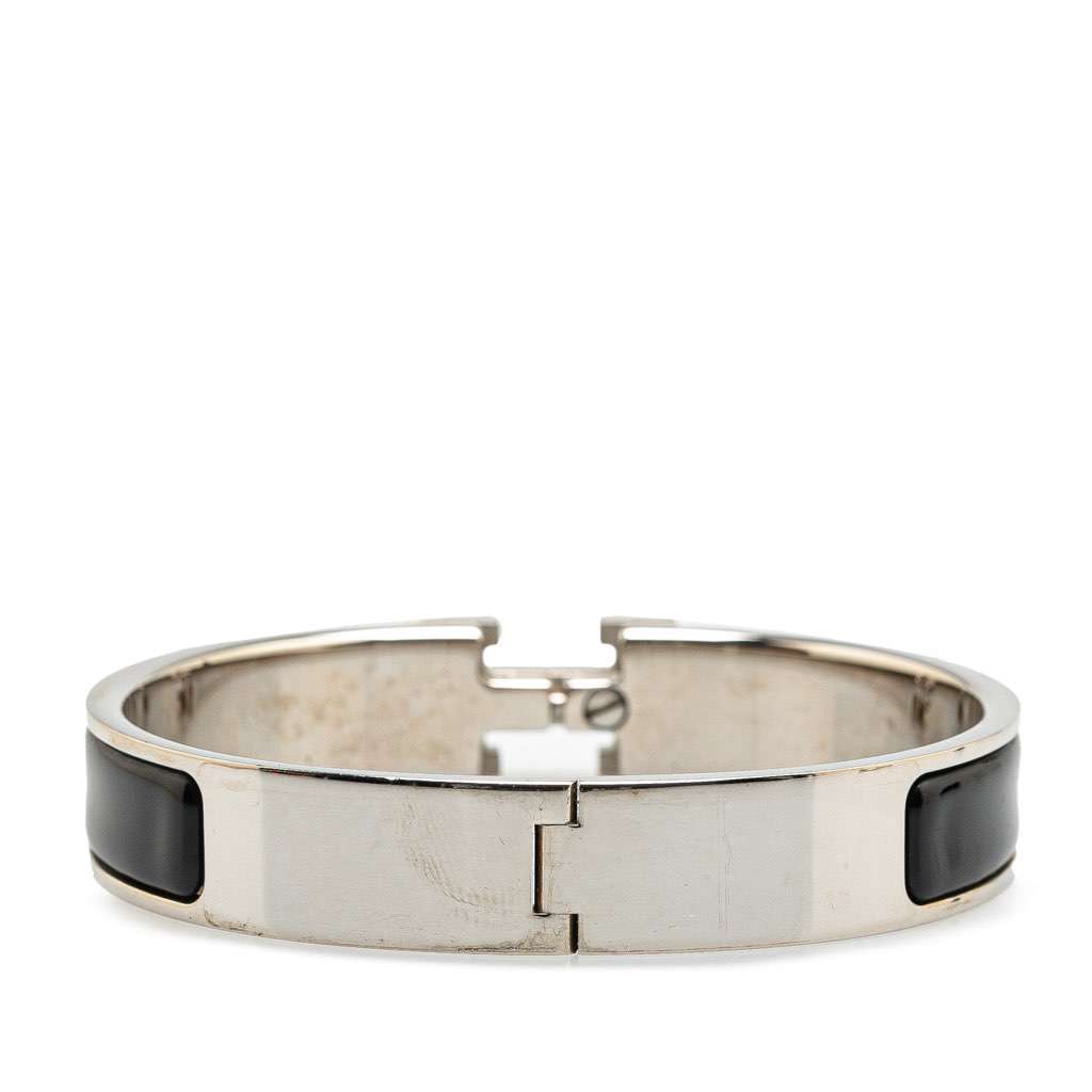 Hermès Narrow Enamel Clic H Bracelet PM Black Good condition - Inside View