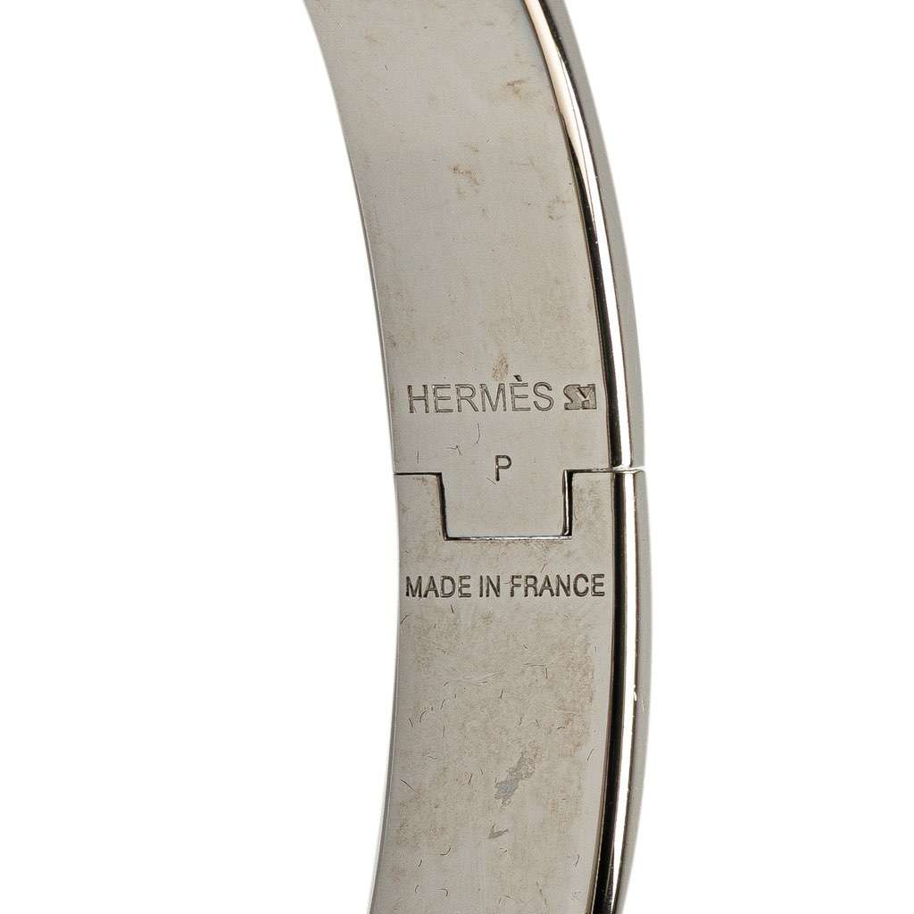Hermès Narrow Enamel Clic H Bracelet PM Black Good condition - Model View