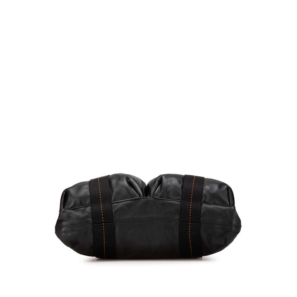 Hermès Caravan Horizontal MM Black Leather Good condition - Inside View