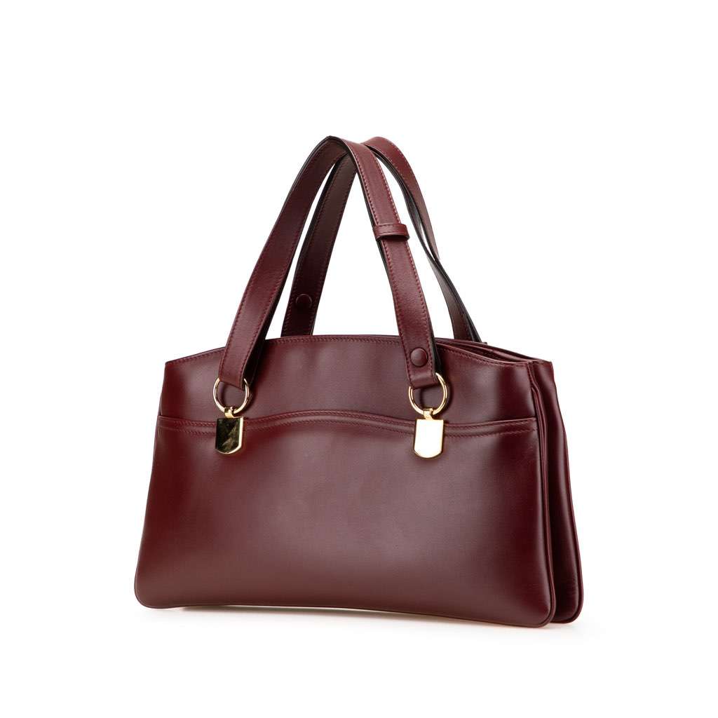 Gucci Large Leather Arli Shoulder Bag Red Leather Very good - Back View