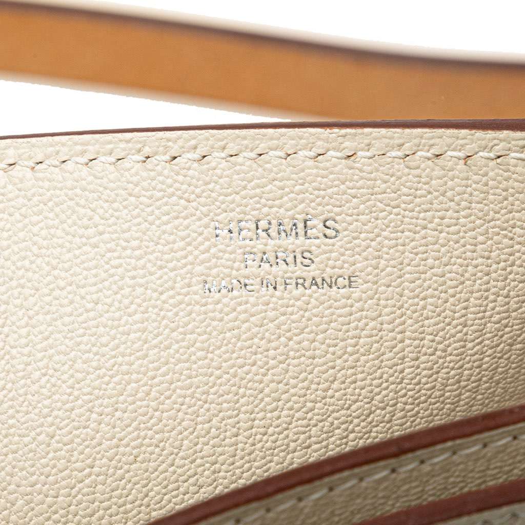 Hermès Togo Perspective Cavaliere 21 White Leather Good condition - Box View