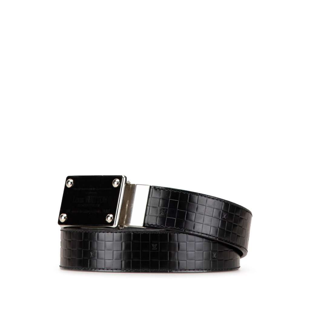 Louis Vuitton Damier Inventeur Belt Black Canvas Good condition - Back View