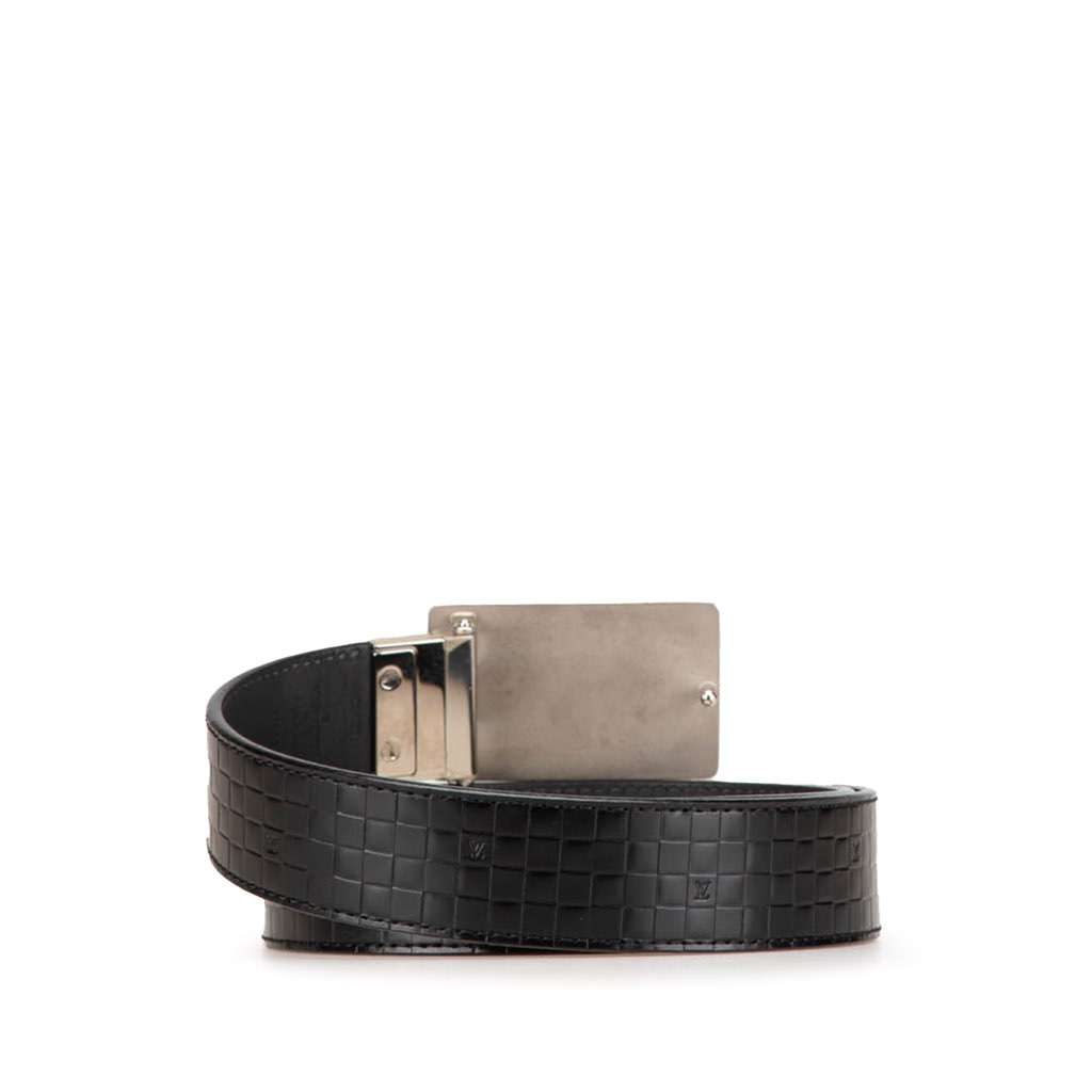 Louis Vuitton Damier Inventeur Belt Black Canvas Good condition - Inside View