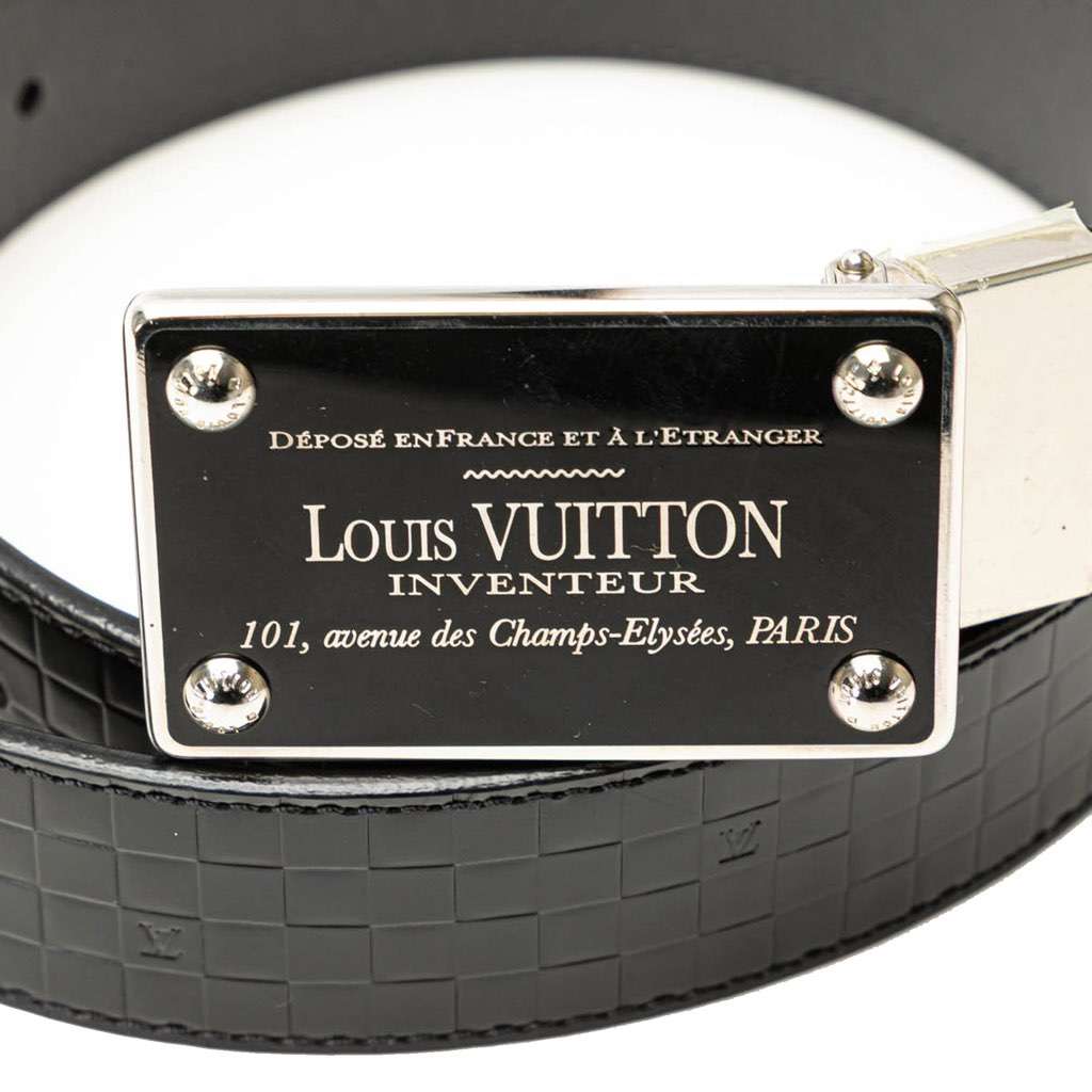 Louis Vuitton Damier Inventeur Belt Black Canvas Good condition - Model View