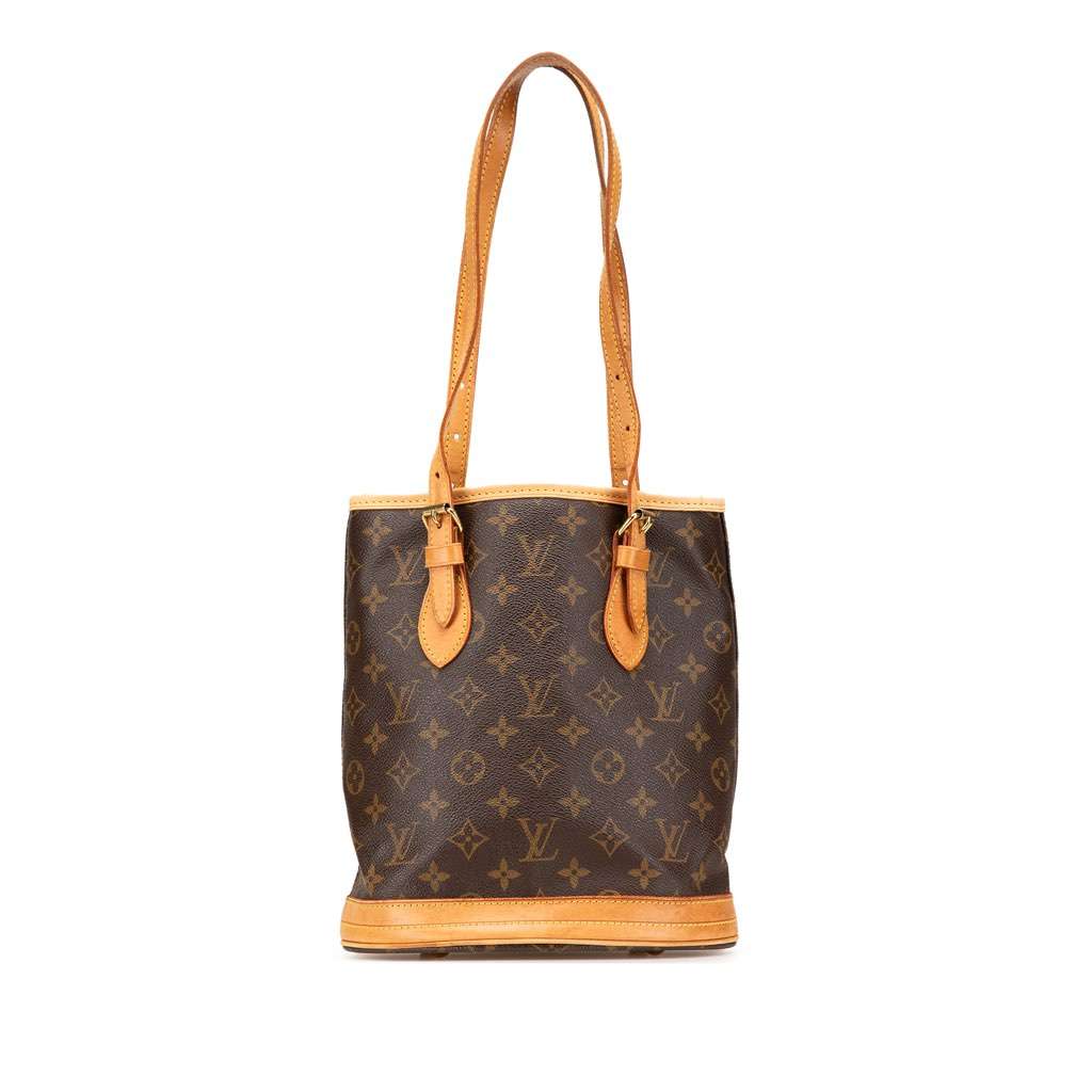 Louis Vuitton Monogram Petit Bucket Brown Canvas Good condition - Front View