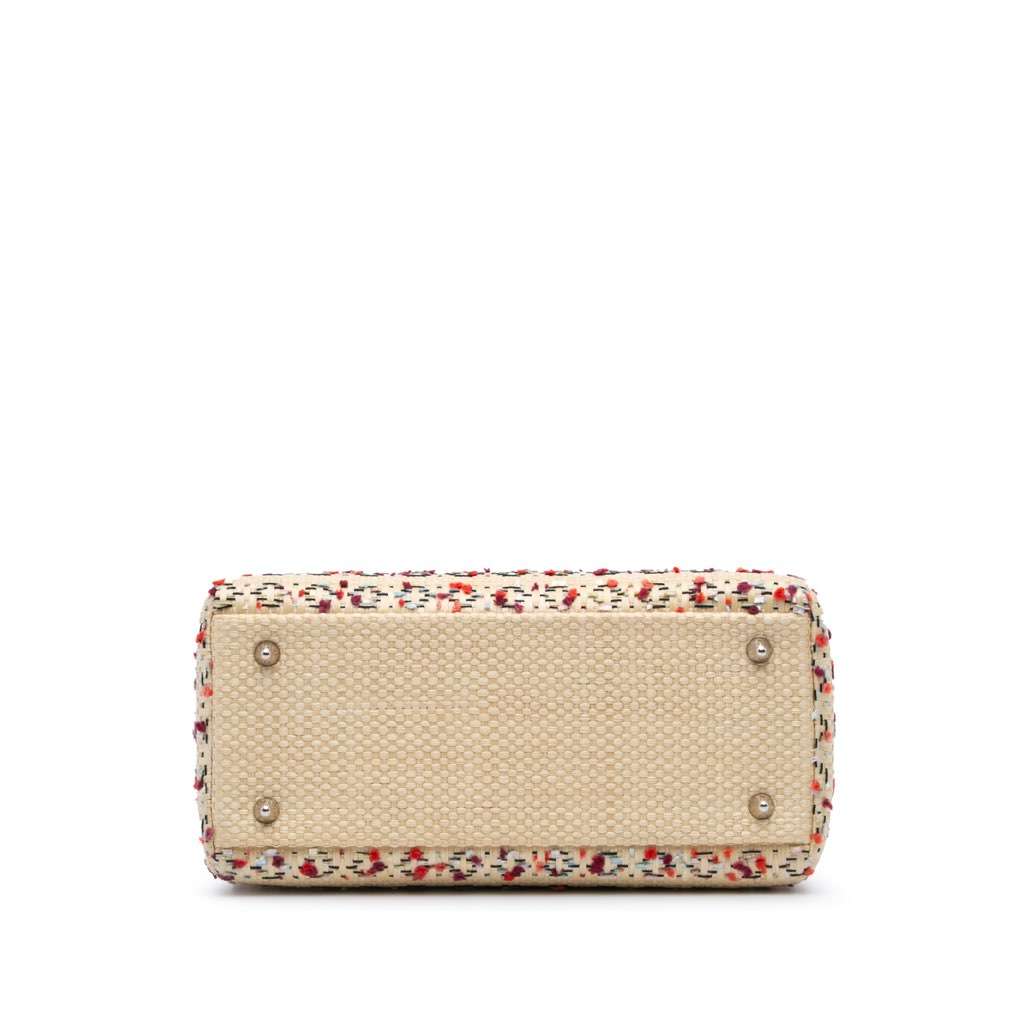 Dior Medium Woven Raffia Lady Dior Brown Fair condition - Inside View