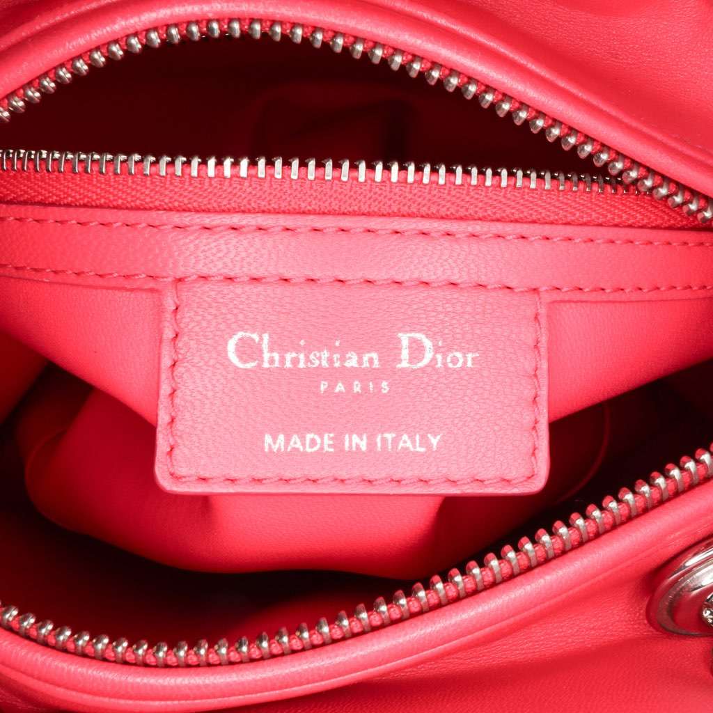 Dior Medium Woven Raffia Lady Dior Brown Fair condition - Box View