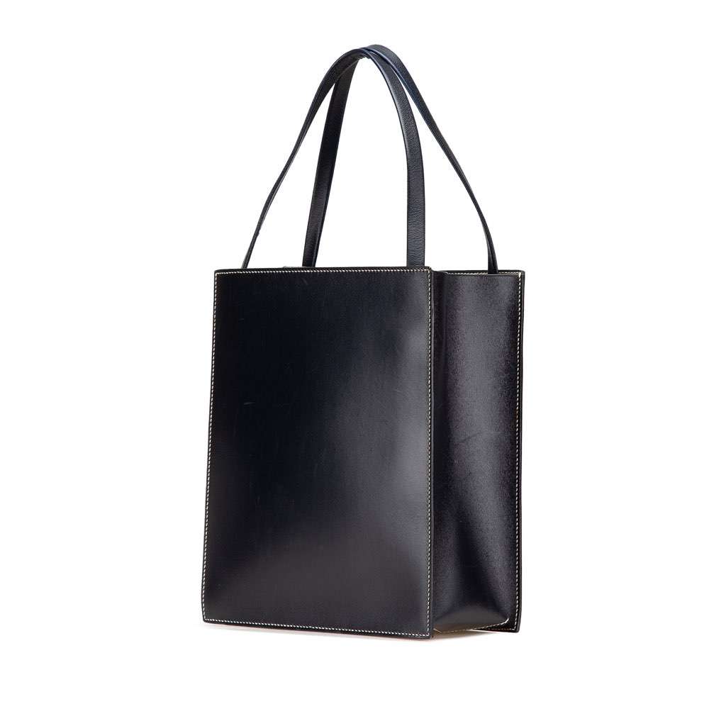 Hermès Box Calf Lucy MM Blue Leather Good condition - Back View