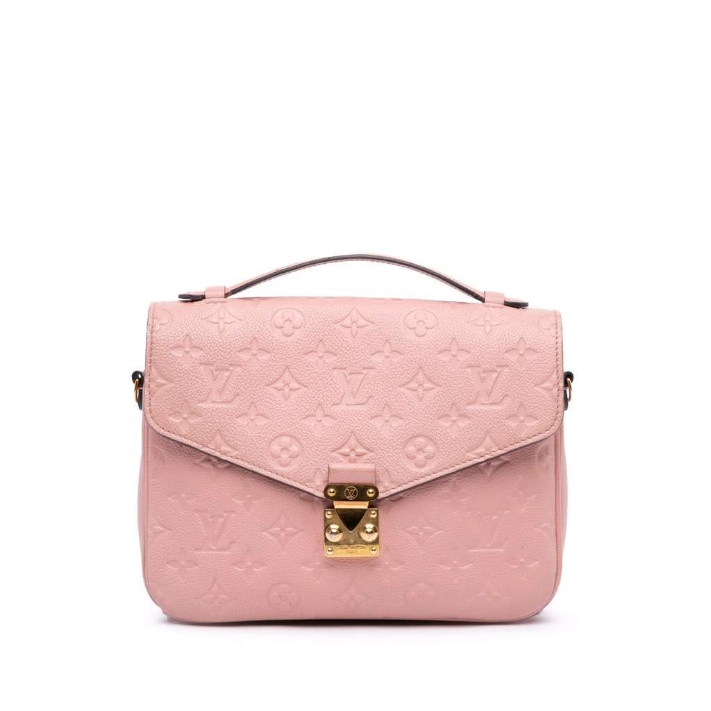 Louis Vuitton Monogram Empreinte Pochette Metis Pink Leather Good condition - Front View