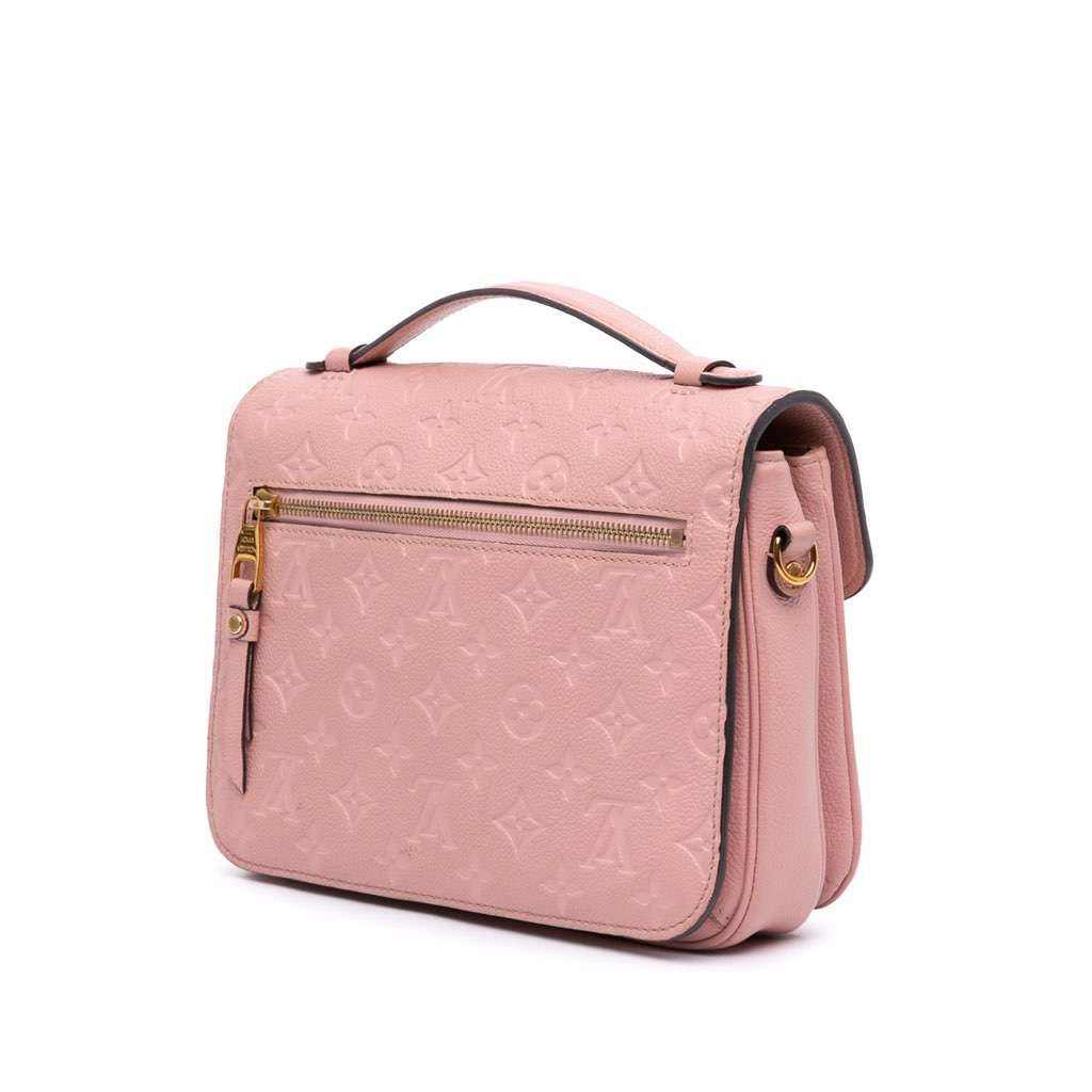 Louis Vuitton Monogram Empreinte Pochette Metis Pink Leather Good condition - Back View