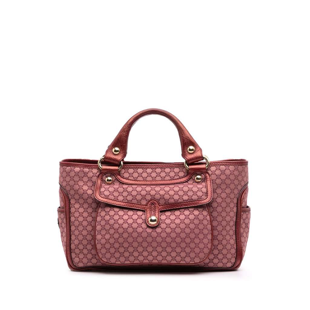 Celine Macadam Canvas Boogie Handbag Red Canvas Good condition - Front View