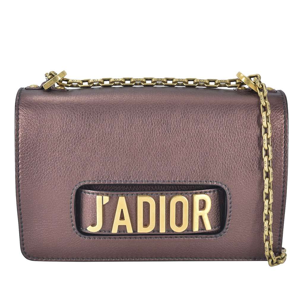 Dior Medium J'Adior Chain Flap Brown Leather Very good - Front View