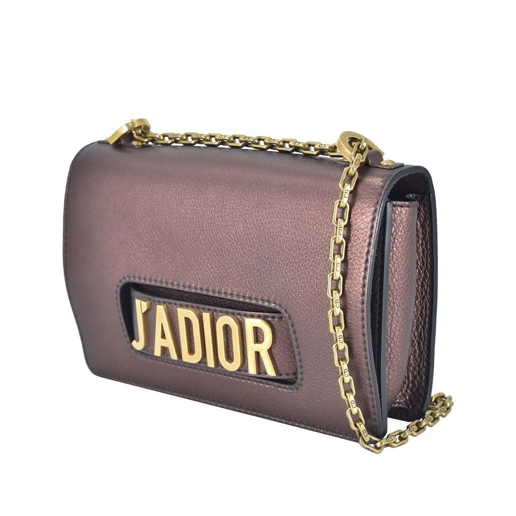 Dior Medium J'Adior Chain Flap Brown Leather Very good - Back View