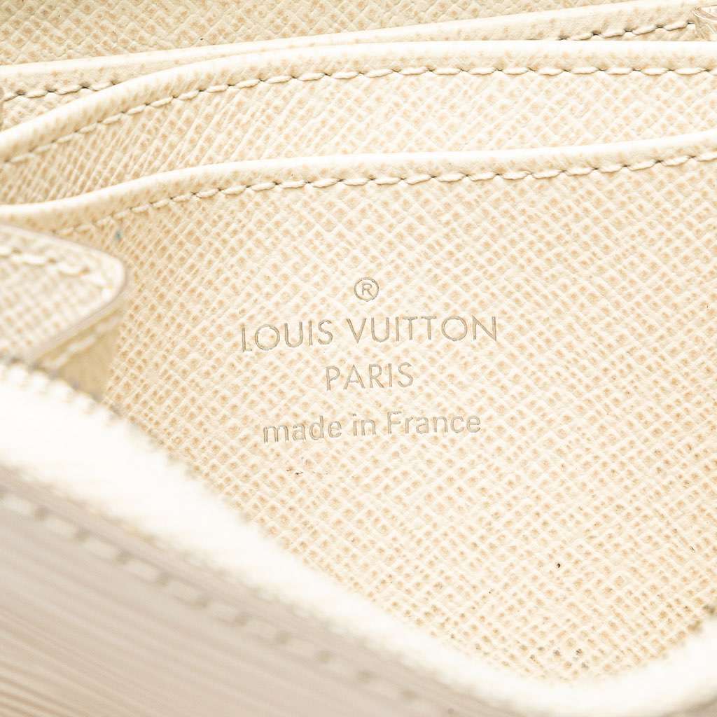 Louis Vuitton Epi Zippy Coin Purse White Leather Good condition - Box View
