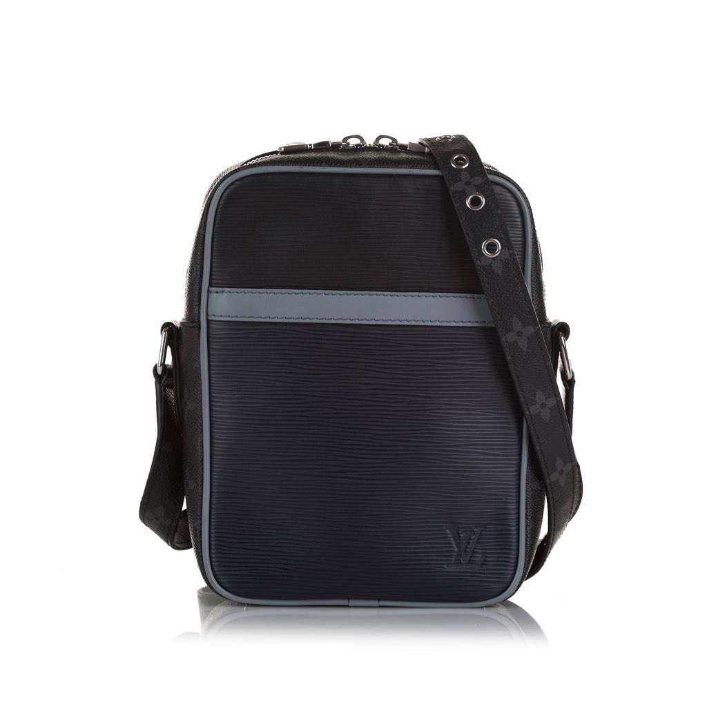 Louis Vuitton Epi Monogram Danube PM Blue Leather Very good - Front View
