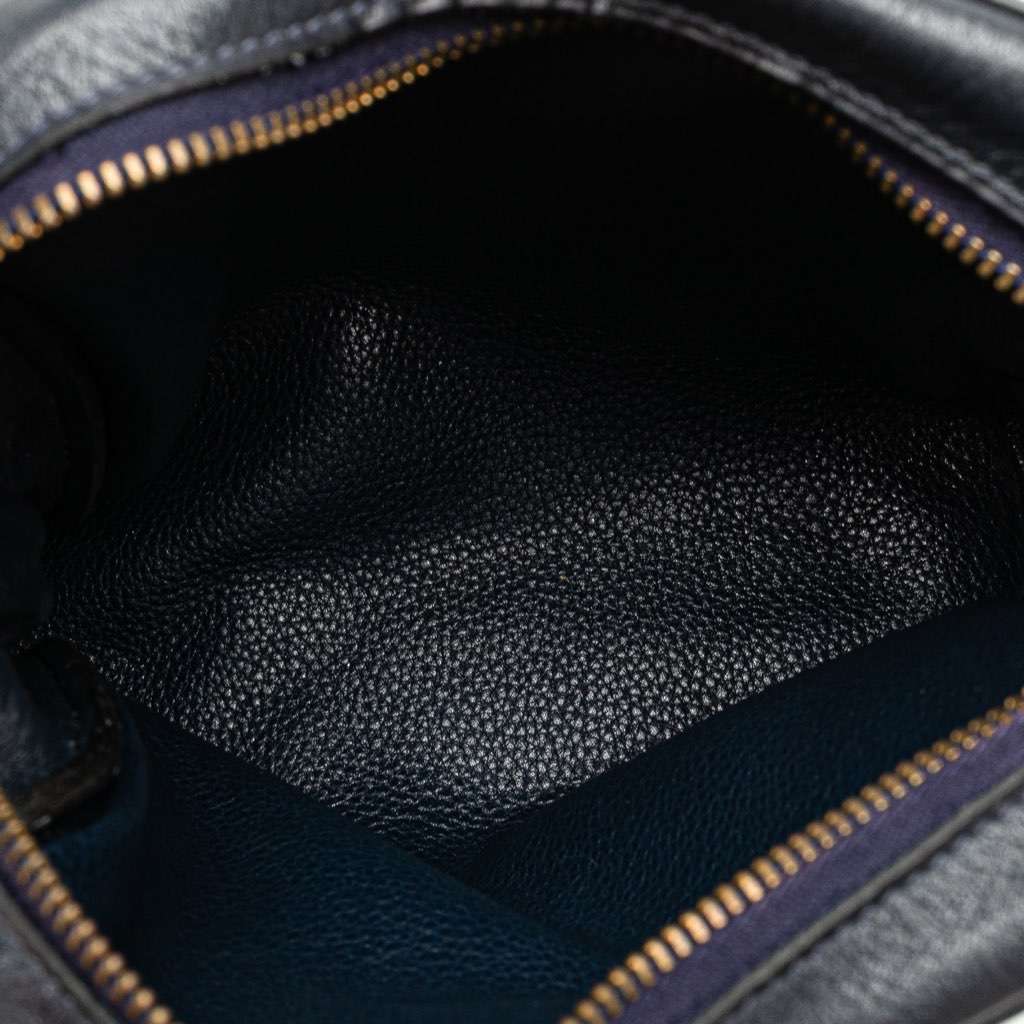 Hermès Box Calf Jockey Crossbody Blue Leather Good condition - Model View