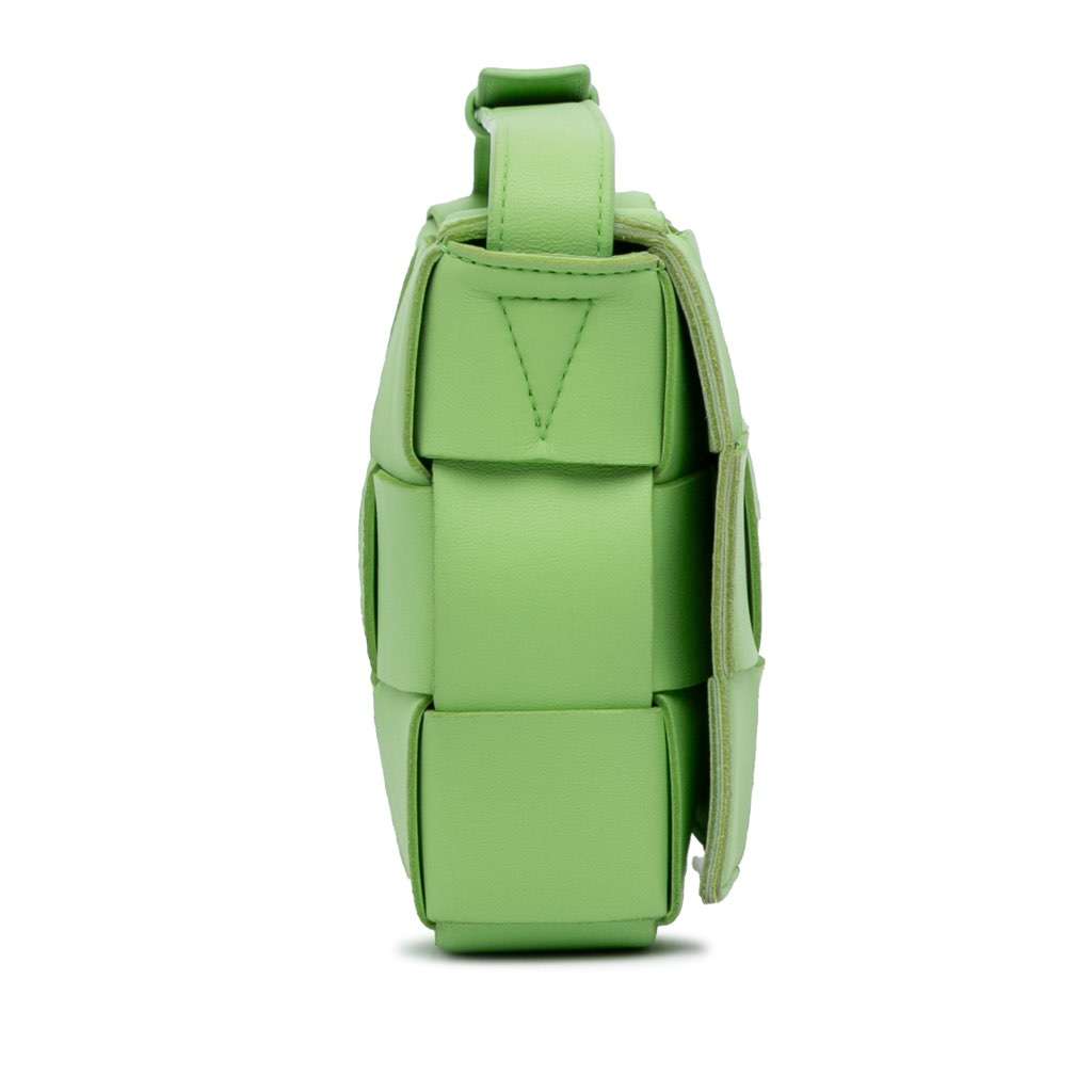 Bottega Veneta Nappa Intrecciato Cassette Crossbody Green Leather Very good - Inside View