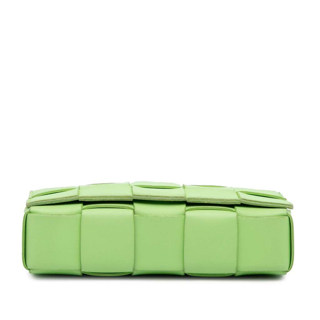 Bottega Veneta Nappa Intrecciato Cassette Crossbody Green Leather Very good - Box View