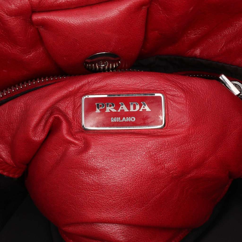 Prada Nappa Bomber Satchel Red Leather Very good - Box View