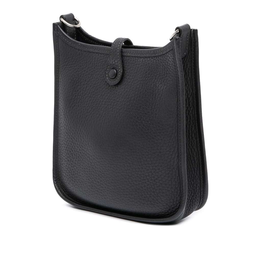 Hermès Clemence Evelyne TPM Blue Leather Good condition - Back View