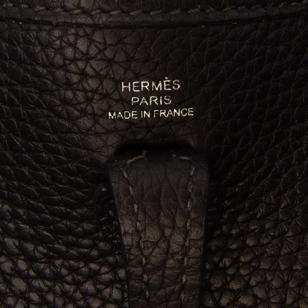 Hermès Clemence Evelyne TPM Blue Leather Good condition - Box View