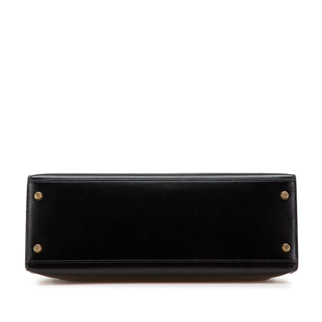Hermès Box Calf Kelly Sellier 32 Black Leather Good condition - Inside View