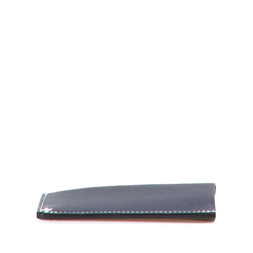 Hermès Evercolor H Series Card Case Blue Leather Good condition - Inside View