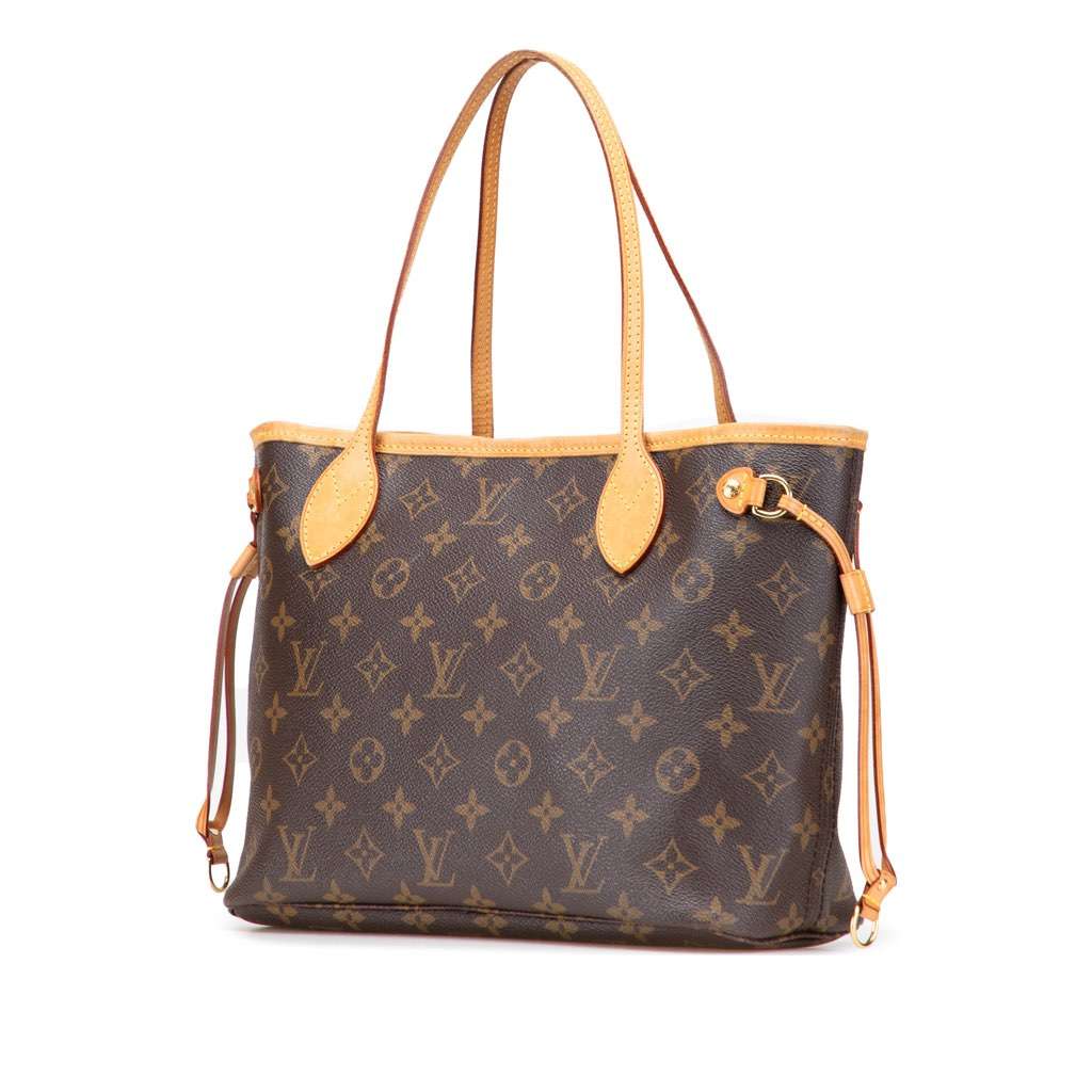 Louis Vuitton Monogram Neverfull PM Brown Canvas Good - Back View