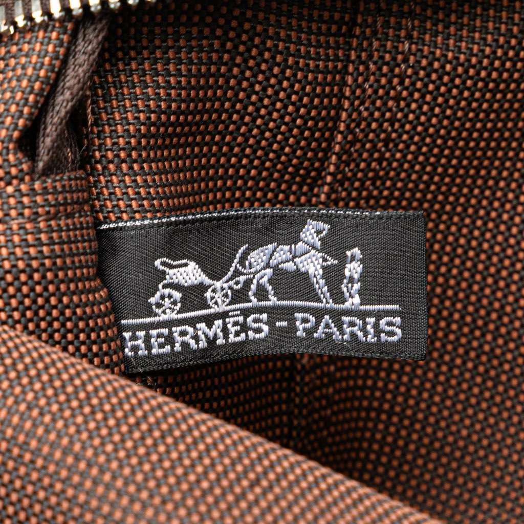 Hermès Canvas Herline MM Brown Canvas Good condition - Box View