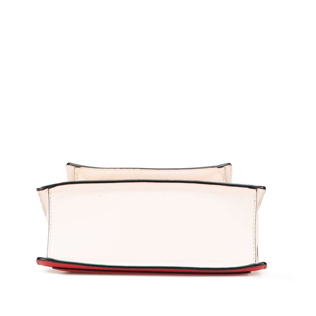 Mcm Small Visetos Coated Canvas Colorblock Patricia Pocket Top Handle Bag Brown Canvas Good - Inside View