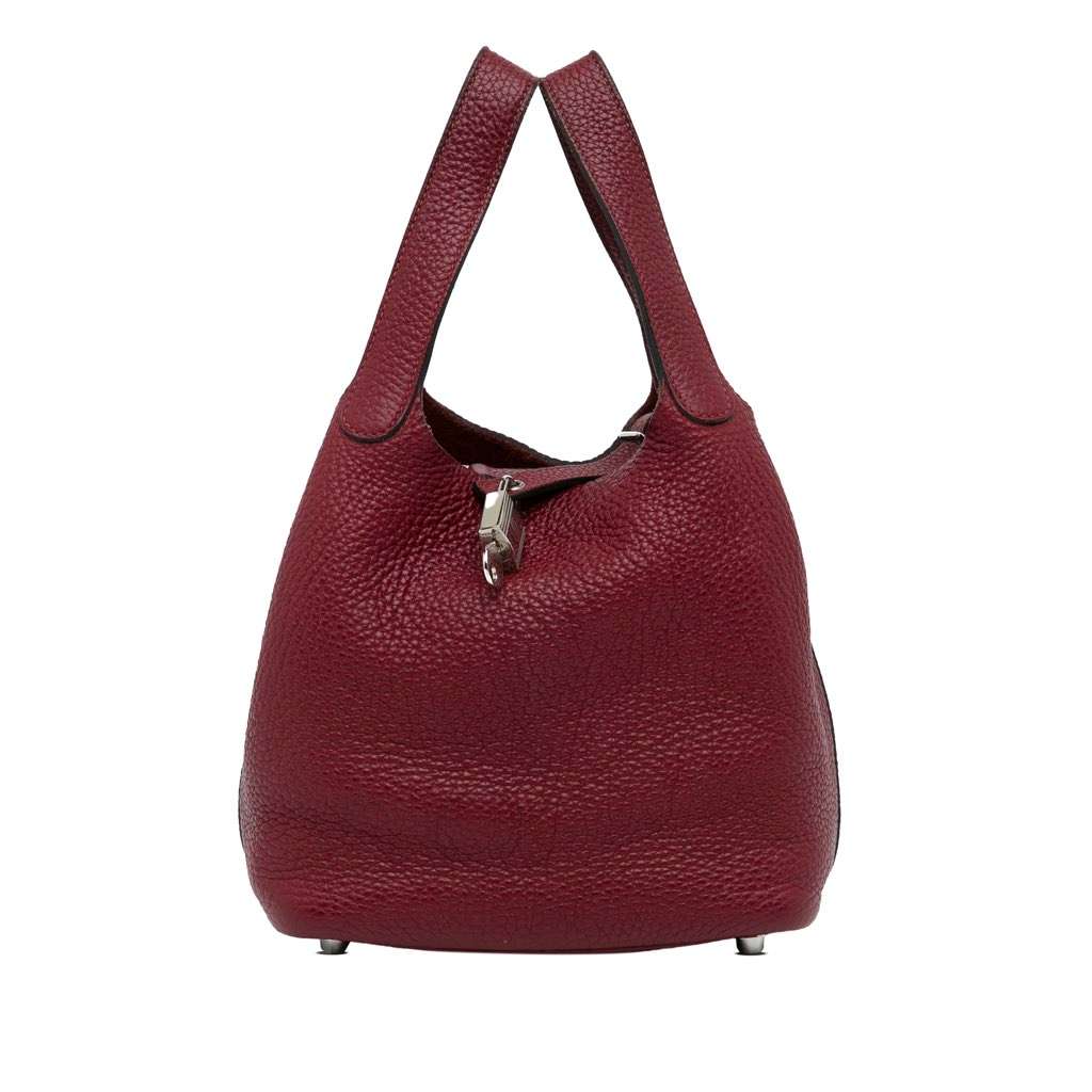 Hermès Clemence Picotin Lock 18 Red Leather Good condition - Front View