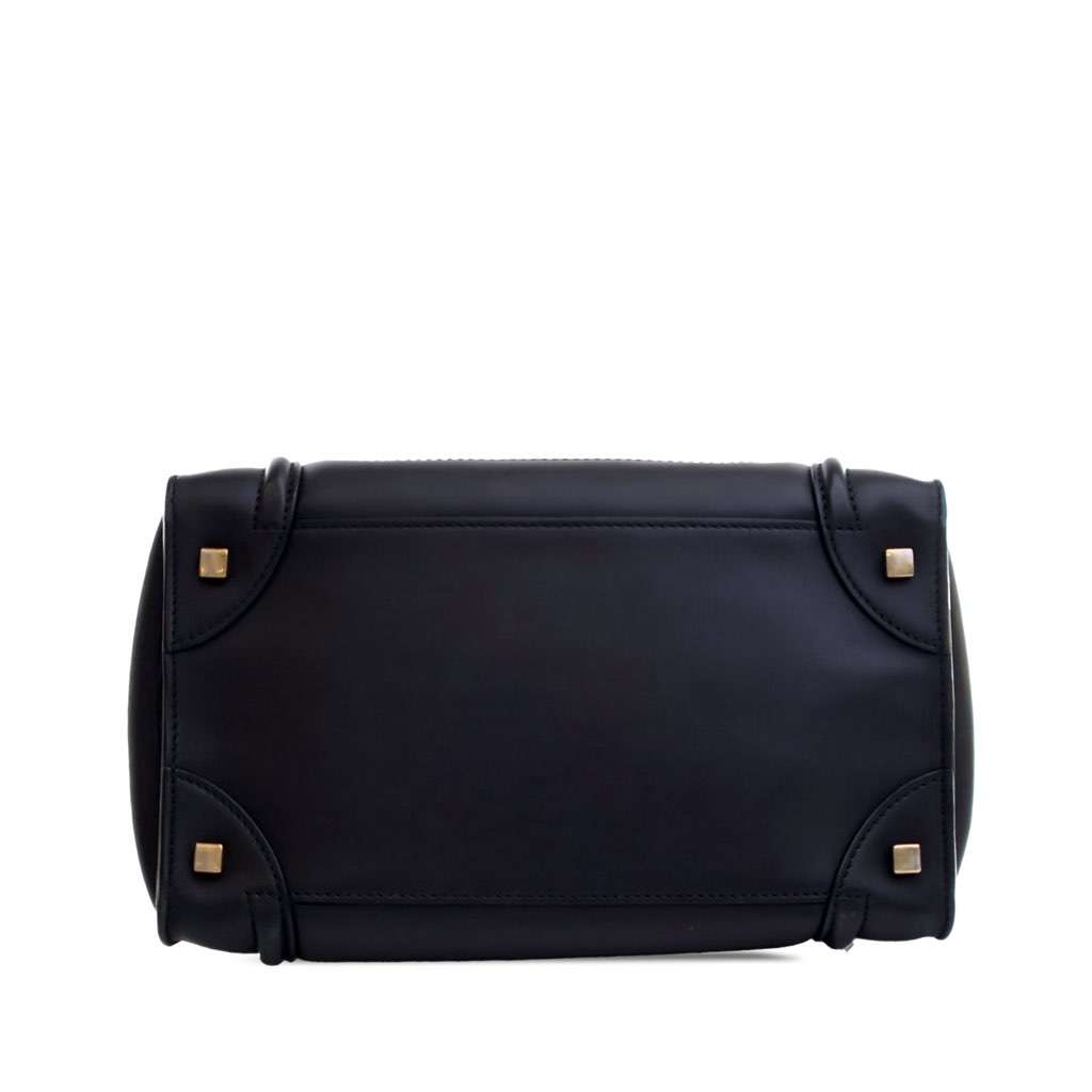Celine Mini Calfskin Luggage Tote Black Leather Good condition - Box View
